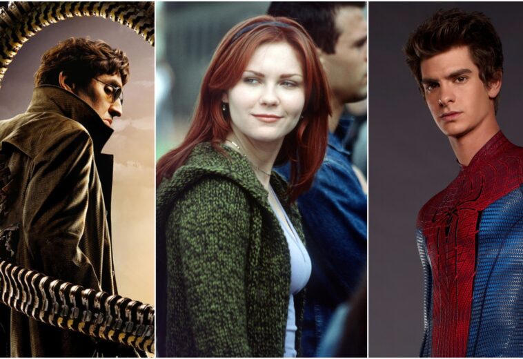 Alfred Molina, Kirsten Dunst, Andrew Garfield en Spider-Man 3