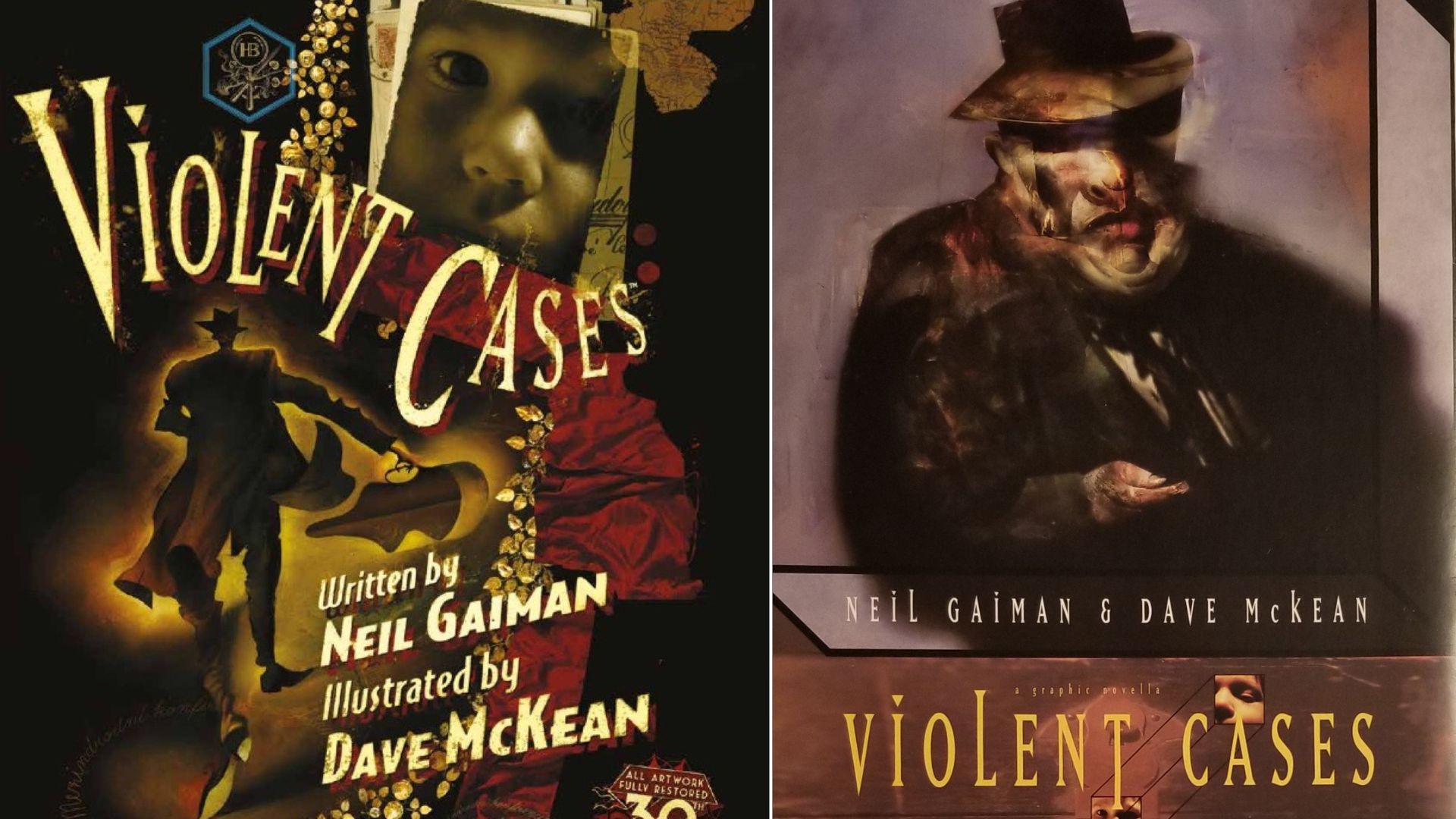 portadas de la novela grafica violent cases de neil gaiman