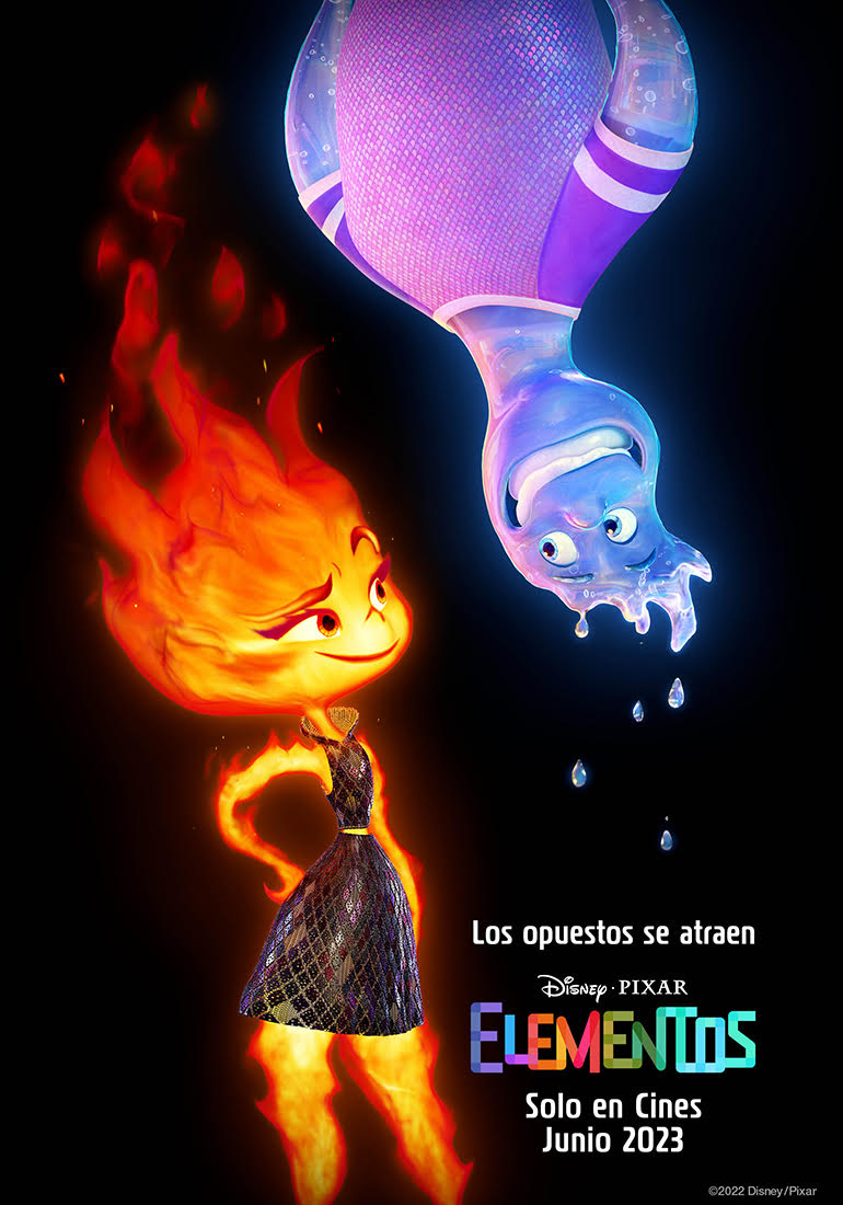 elemental póster disney pixar