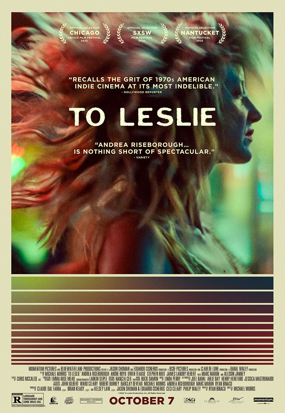 to leslie poster pelicula