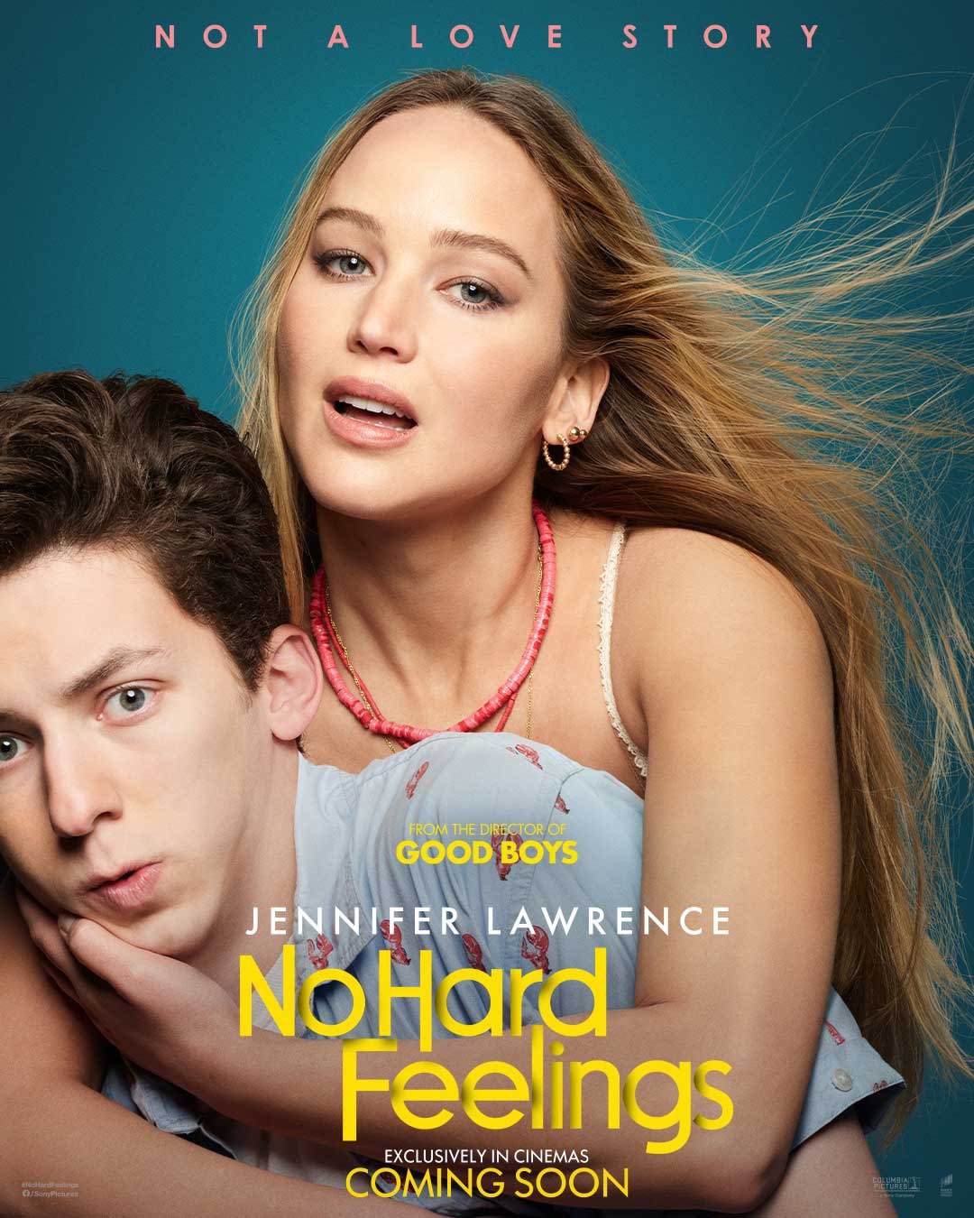 No Hard Feelings Hazme el favor póster CinemaCon con Jennifer Lawrence 1