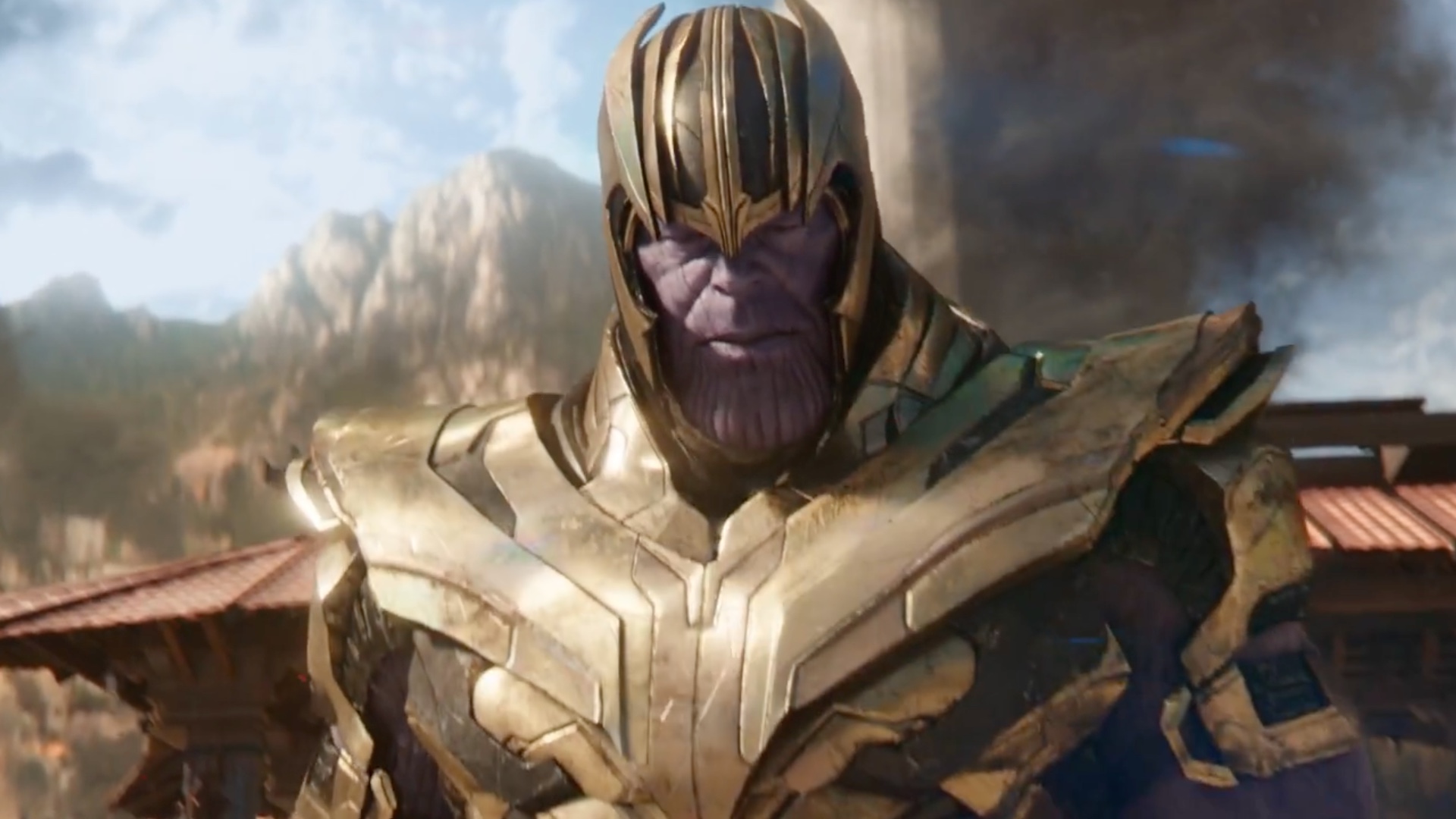 Thanos con armadura en Avengers Infinity War