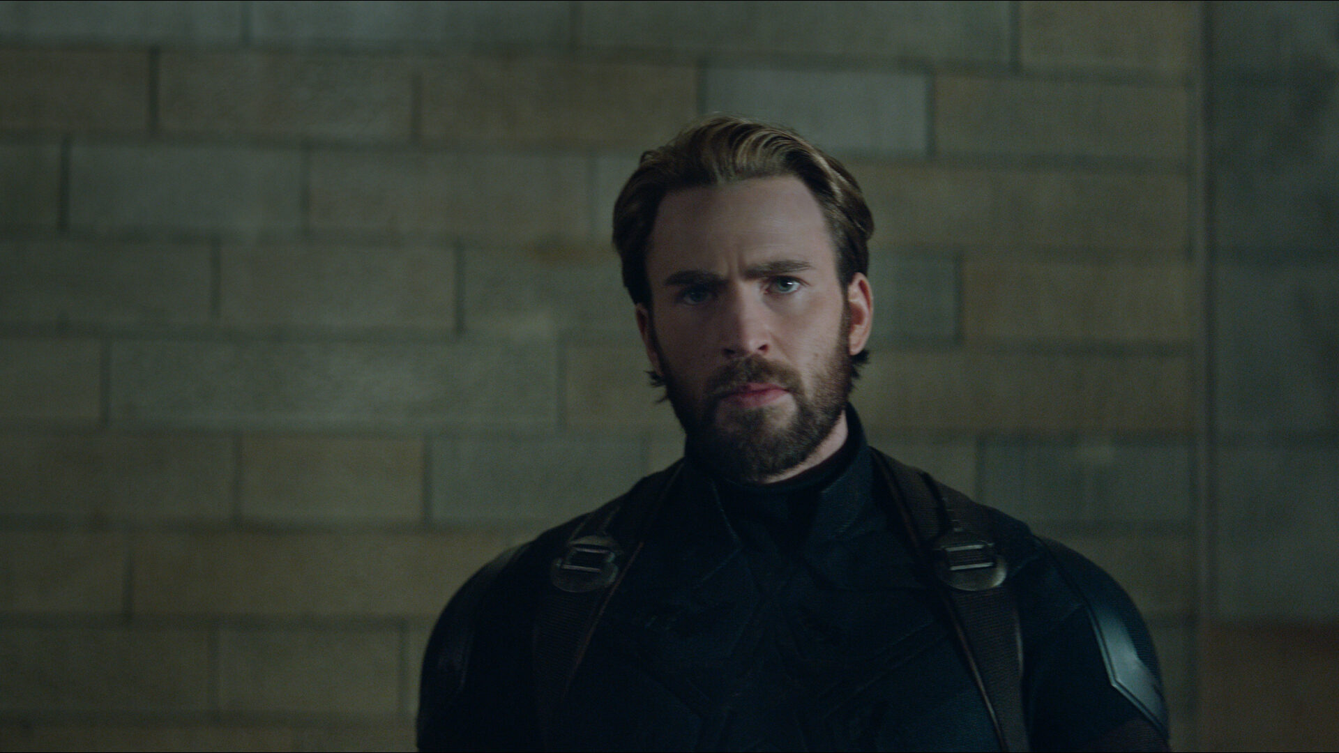 Chris Evans como Capitan America en Avengers Infinity War