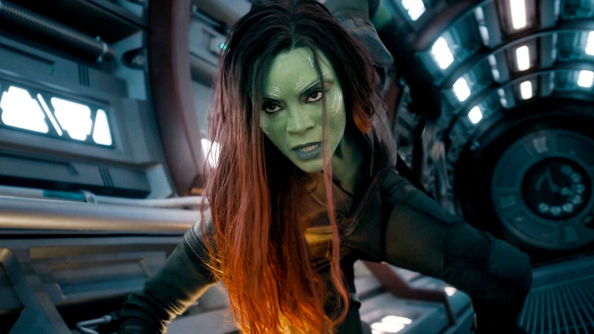 Zoe Saldana como Gamora en Guardianes de la Galaxia Vol. 3 de Marvel