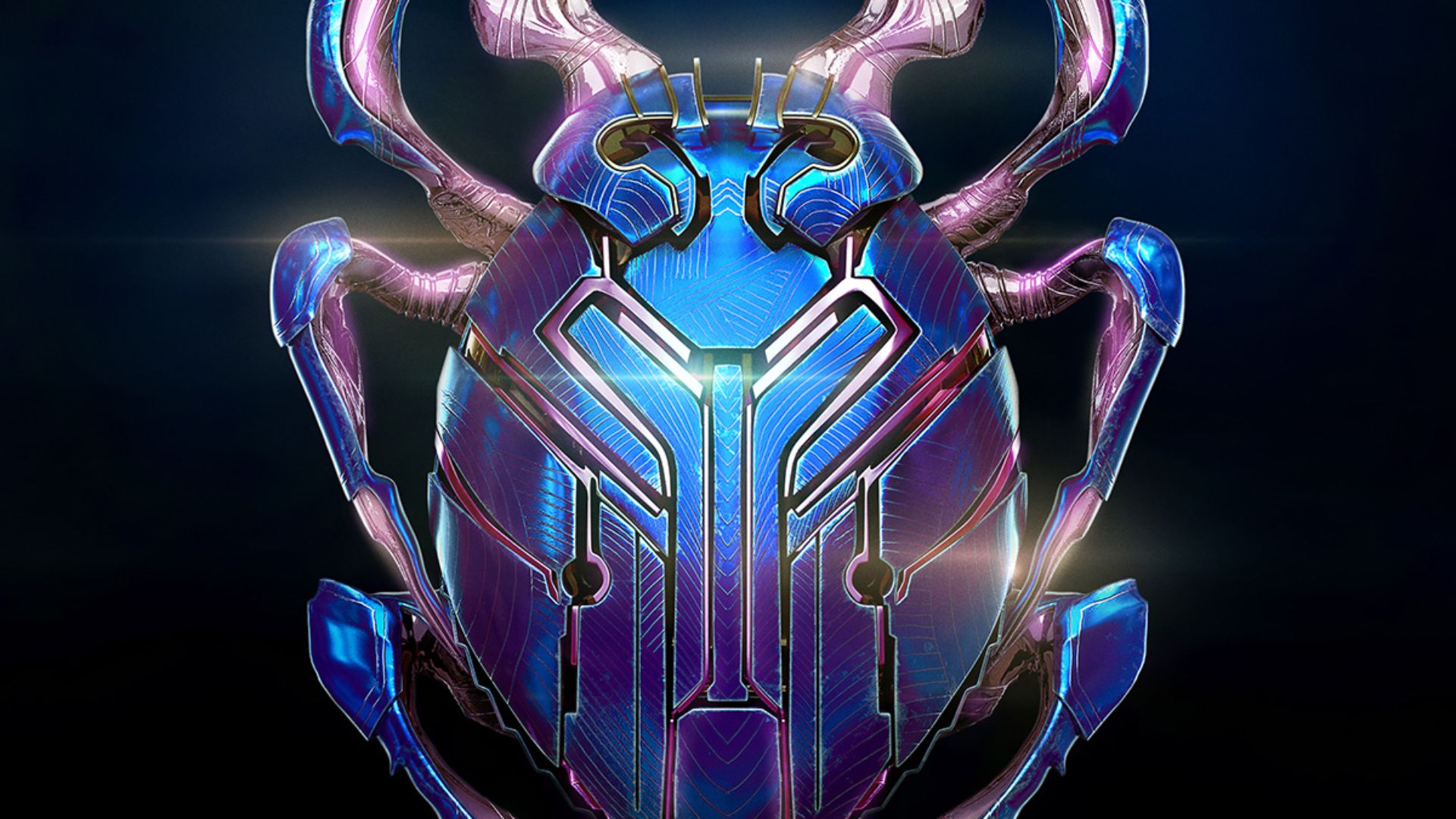 imagen promocional del logotipo de la pelicula blue Beetle