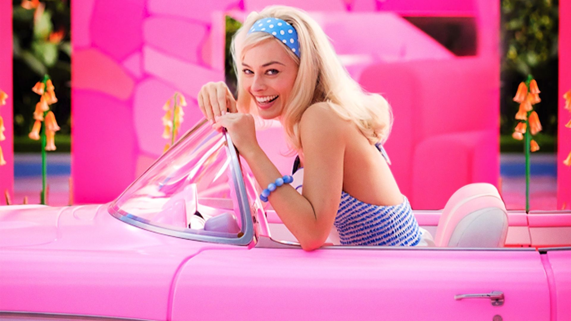 Margot Robbie en escena promocional de Barbie