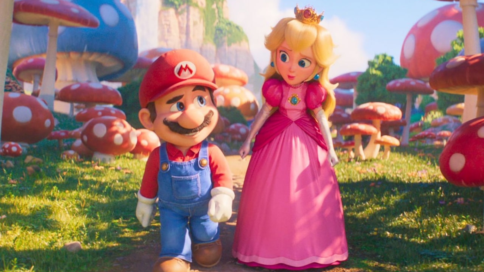 Peach y Mario caminando