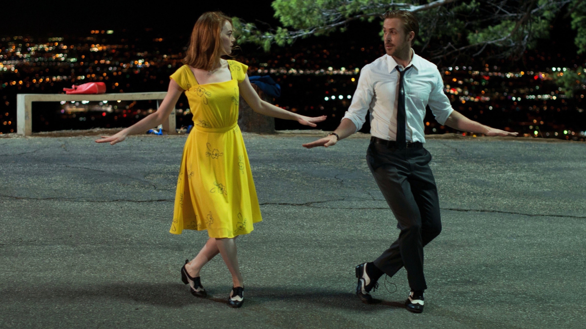 La La Land Emma Stone y Ryan Gosling bailando