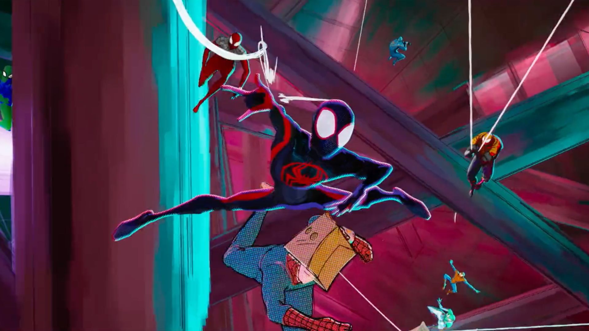 imagen still de la pelicula Spiderman a través del spider-vsero