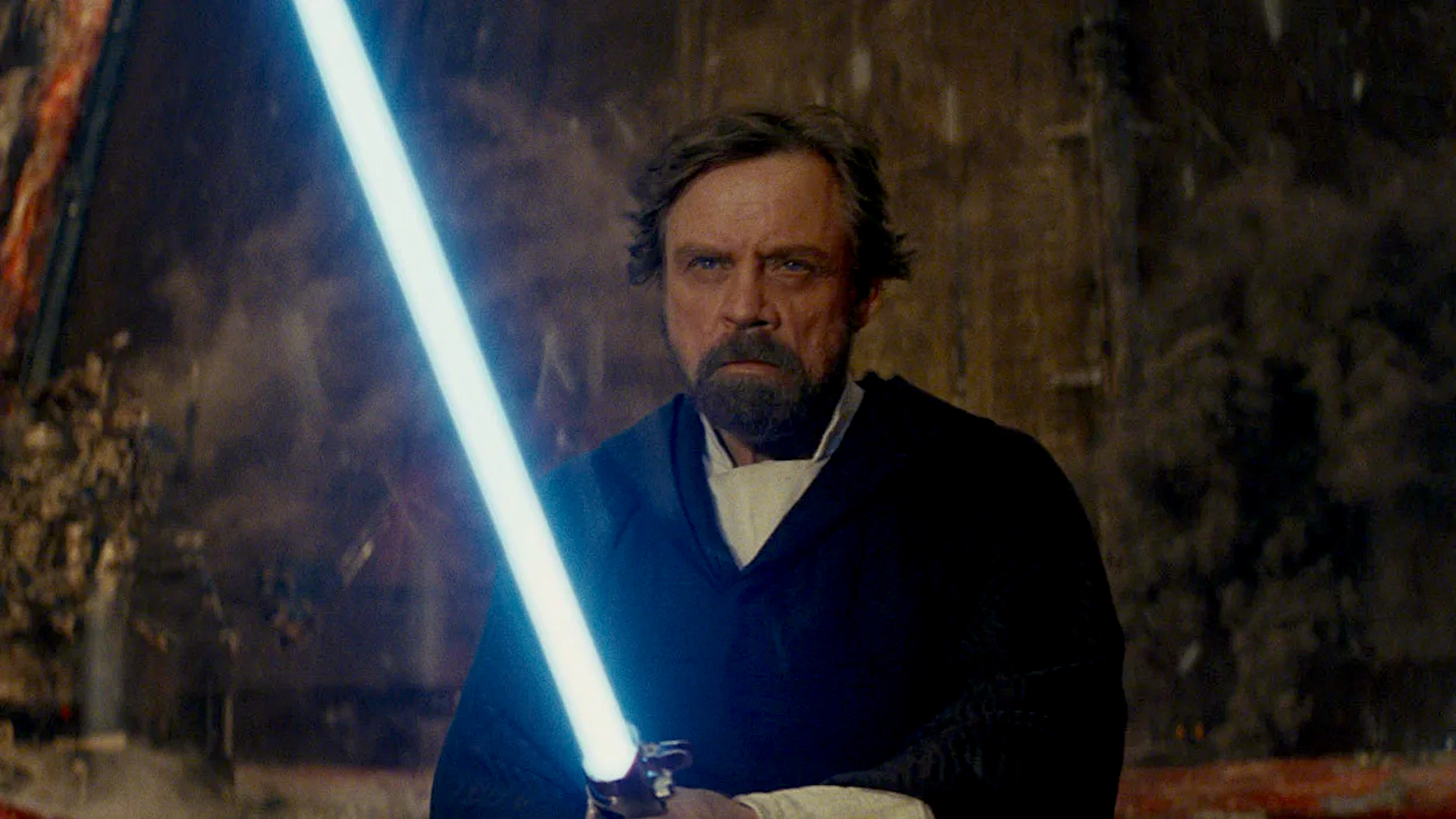 Mark Hamill como Luke Skywalker en Star Wars Los últimos Jedi