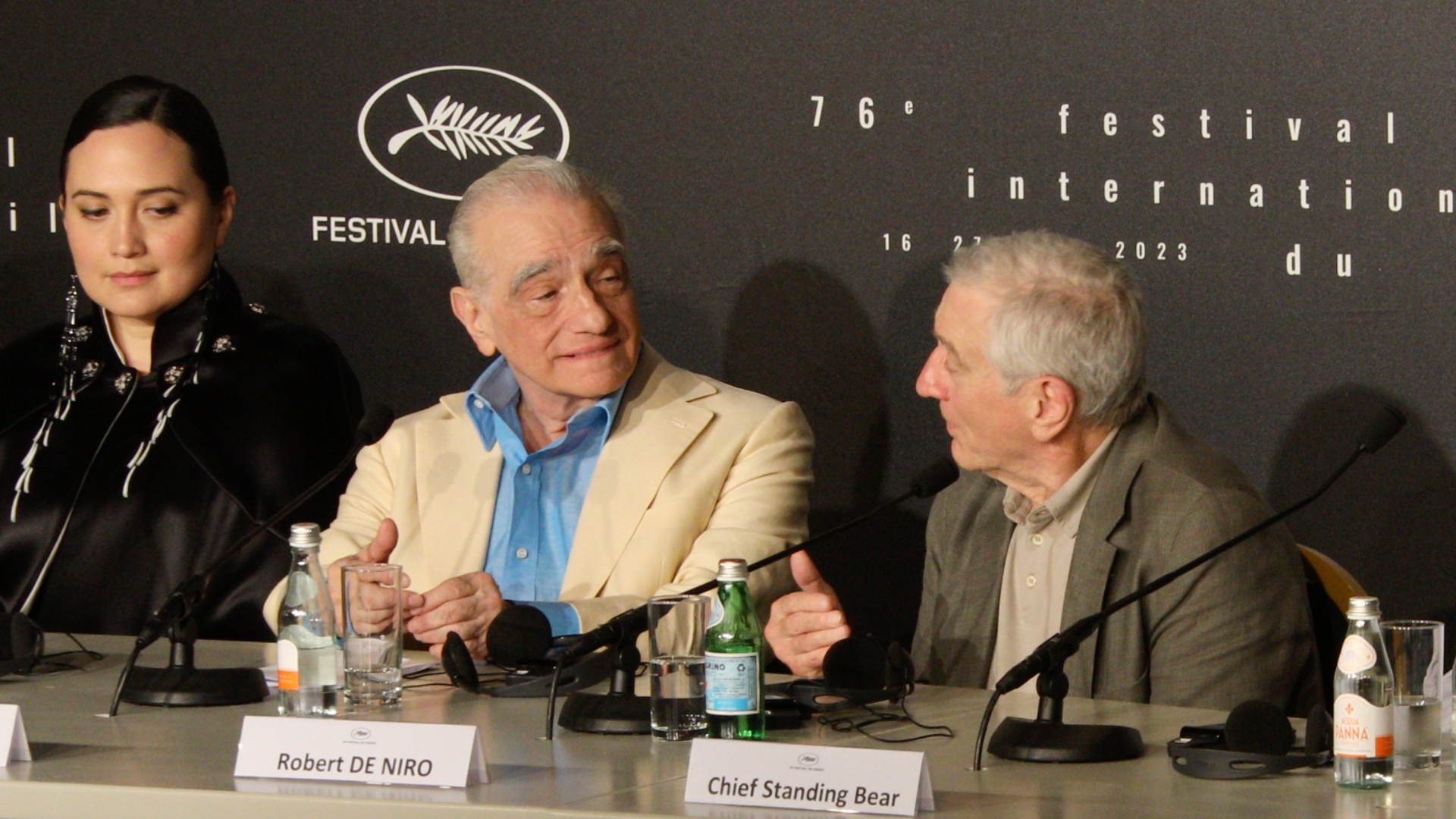 Robert De Niro Martin Scorsese y Lily Gladstone