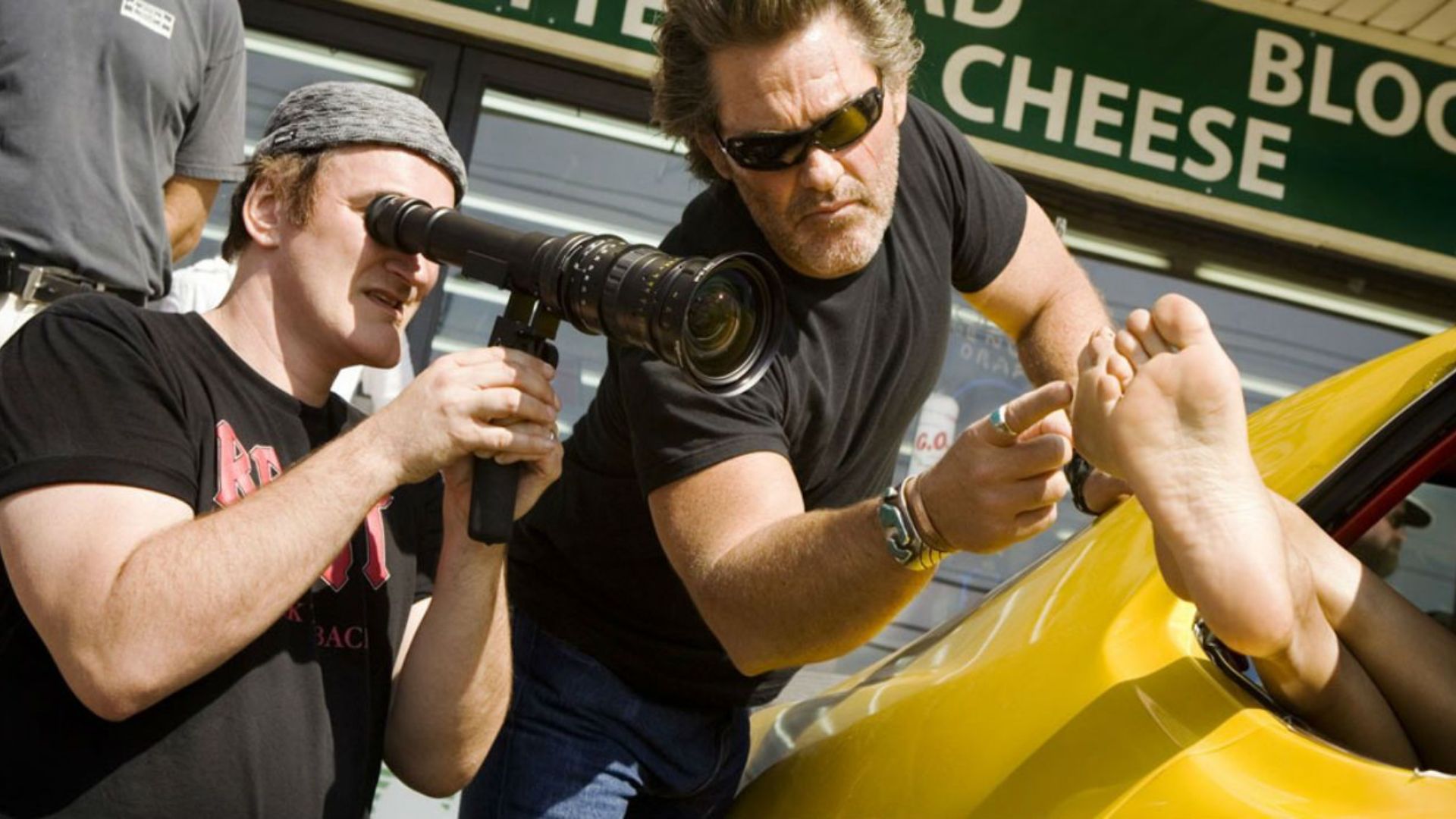 Tarantino filmando pies en Death Poof