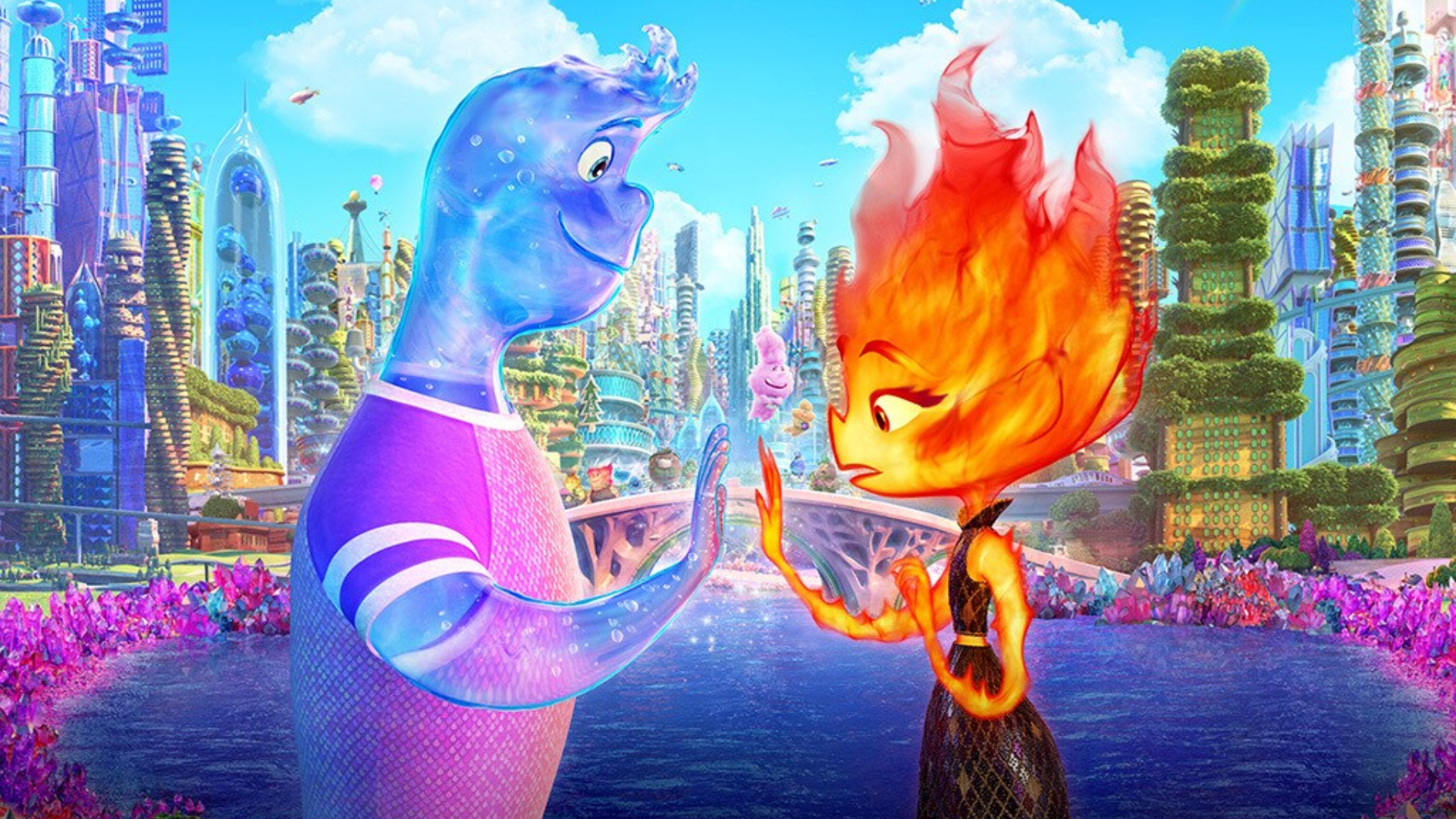 Ember y Wade los protagonistas de Elementos agua y fuego
