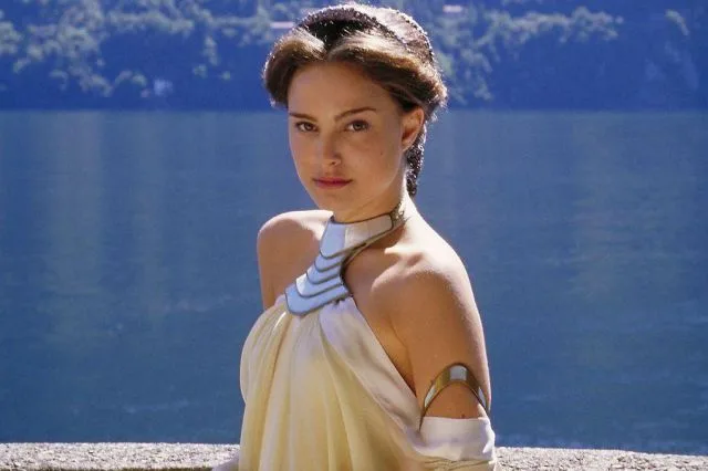 Natalie Portman en filmación de Star Wars
