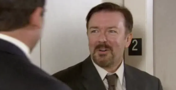 Comediante Gervais tienen un cameo en el shoe The Office