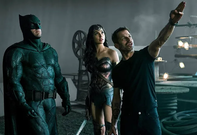 Zack Snyder dirigiendo Liga de la Justicia