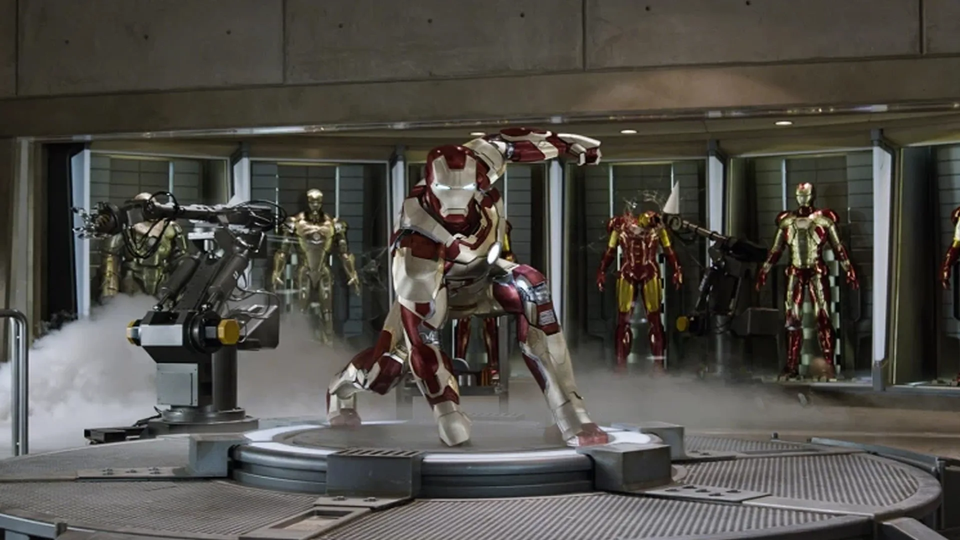 Iron man 3 escena trajes