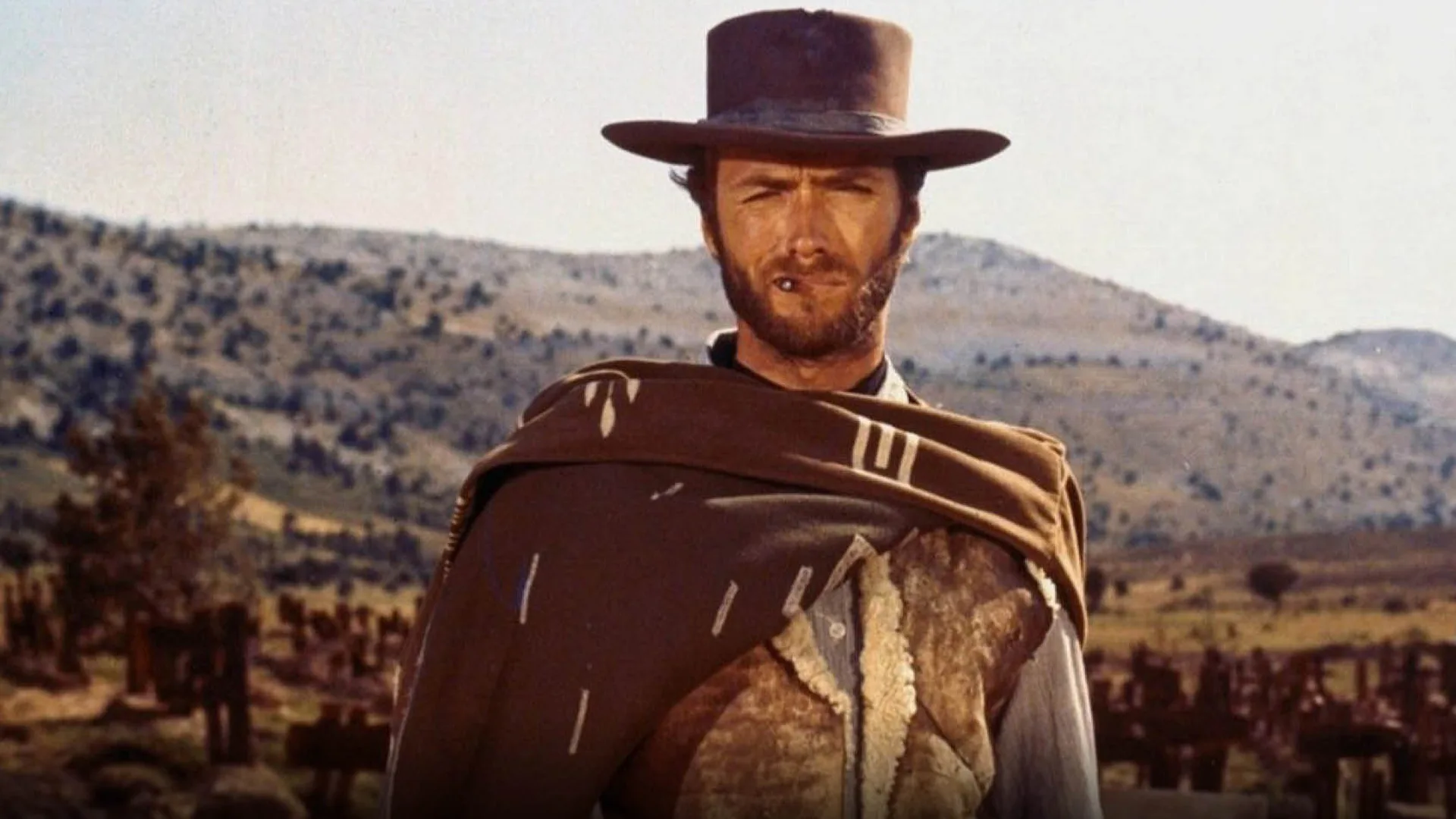 Clint Eastwood barba El bueno el malo y el feo
