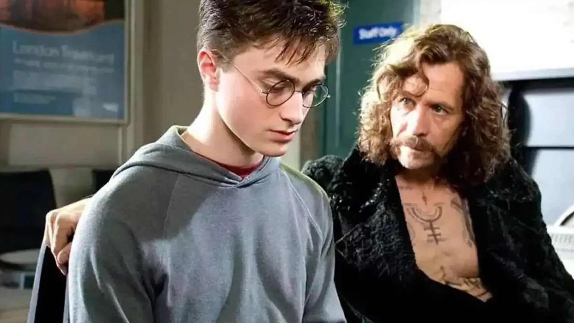 Harry Potter y Sirius Black escena