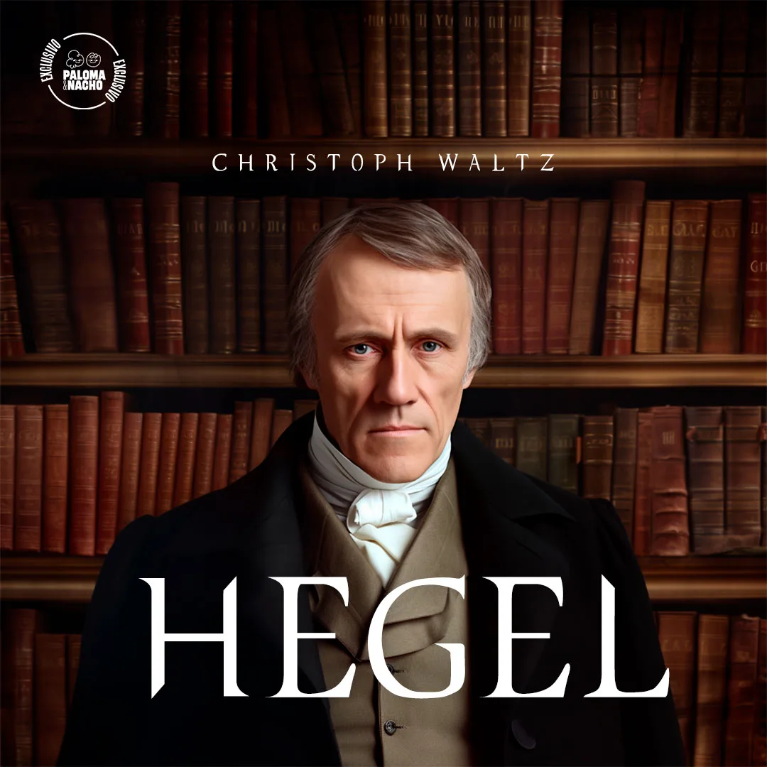 Christoph Waltz como Hegel (IA biopic)