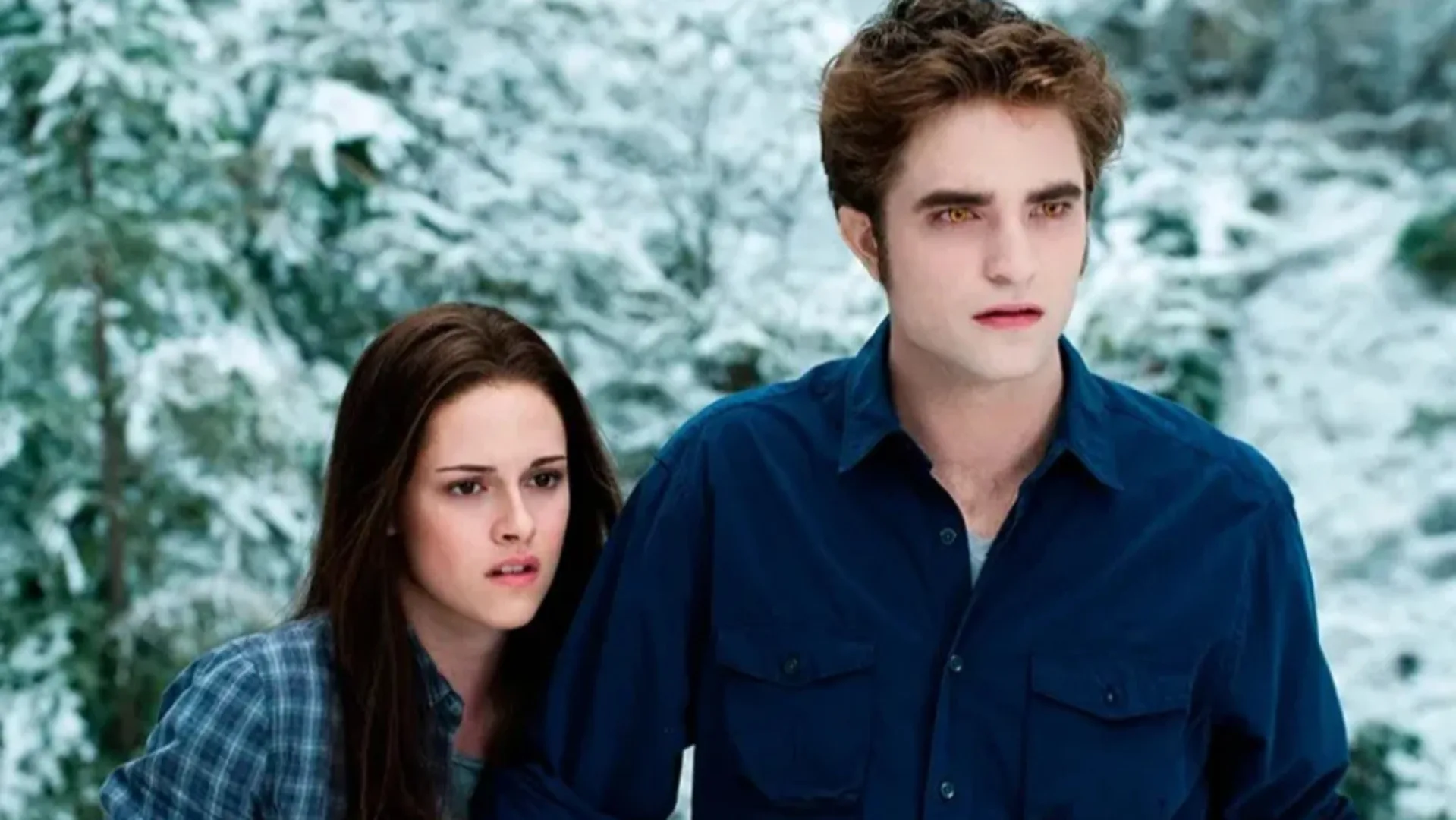 Bella y Edward en Crepúsculo.