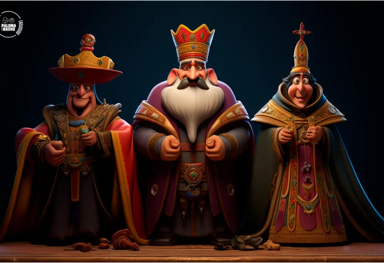 Galería IA: Los Reyes Magos como películas animadas
