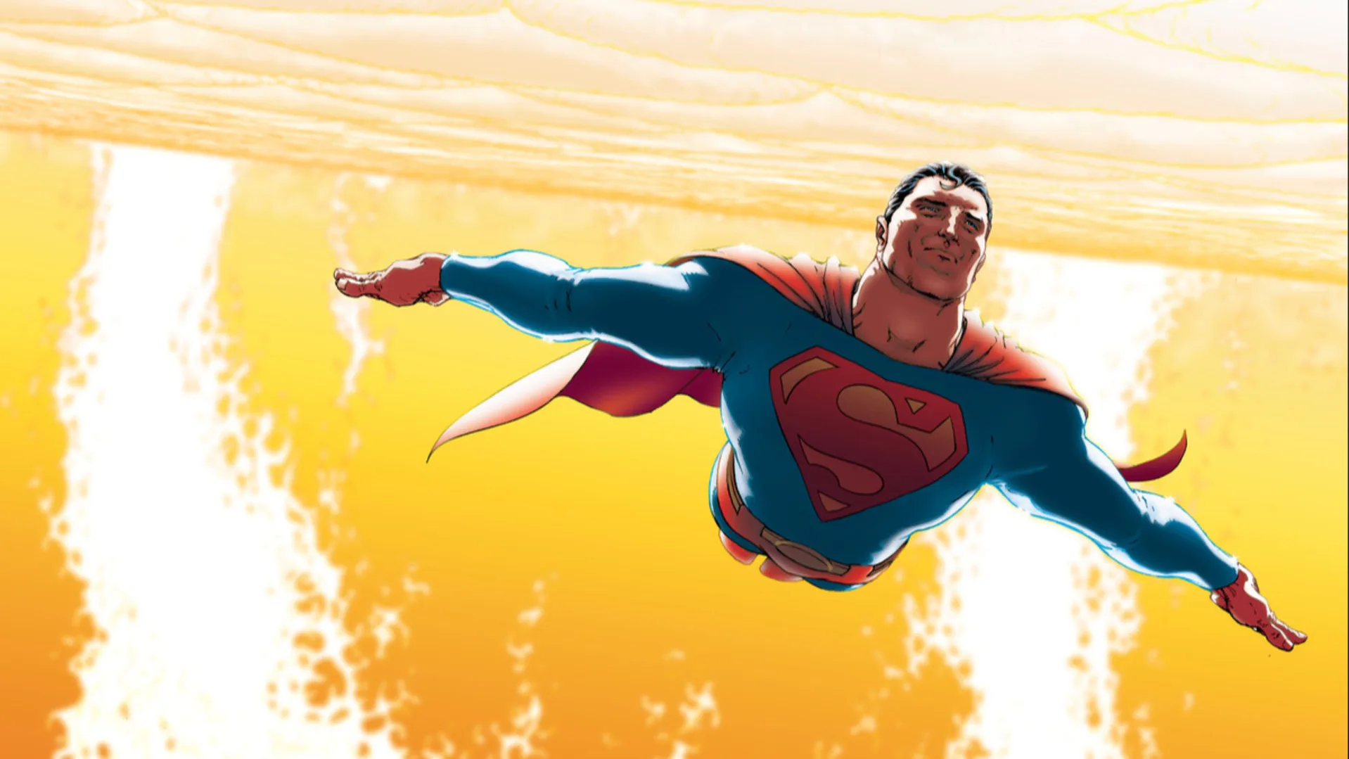 Superman volando, cómic.