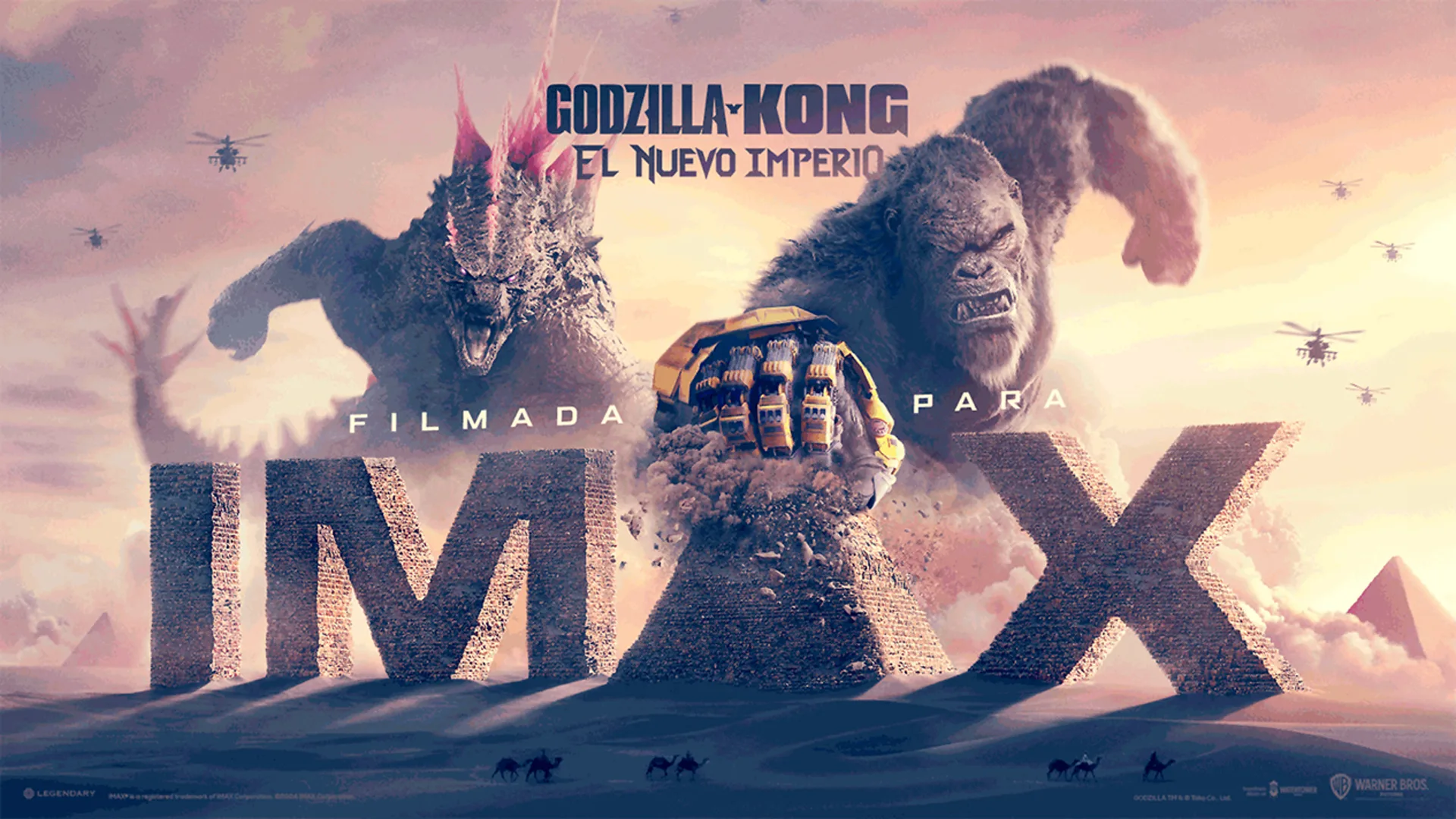 Póster para funciones IMAX de Godzilla x Kong, 