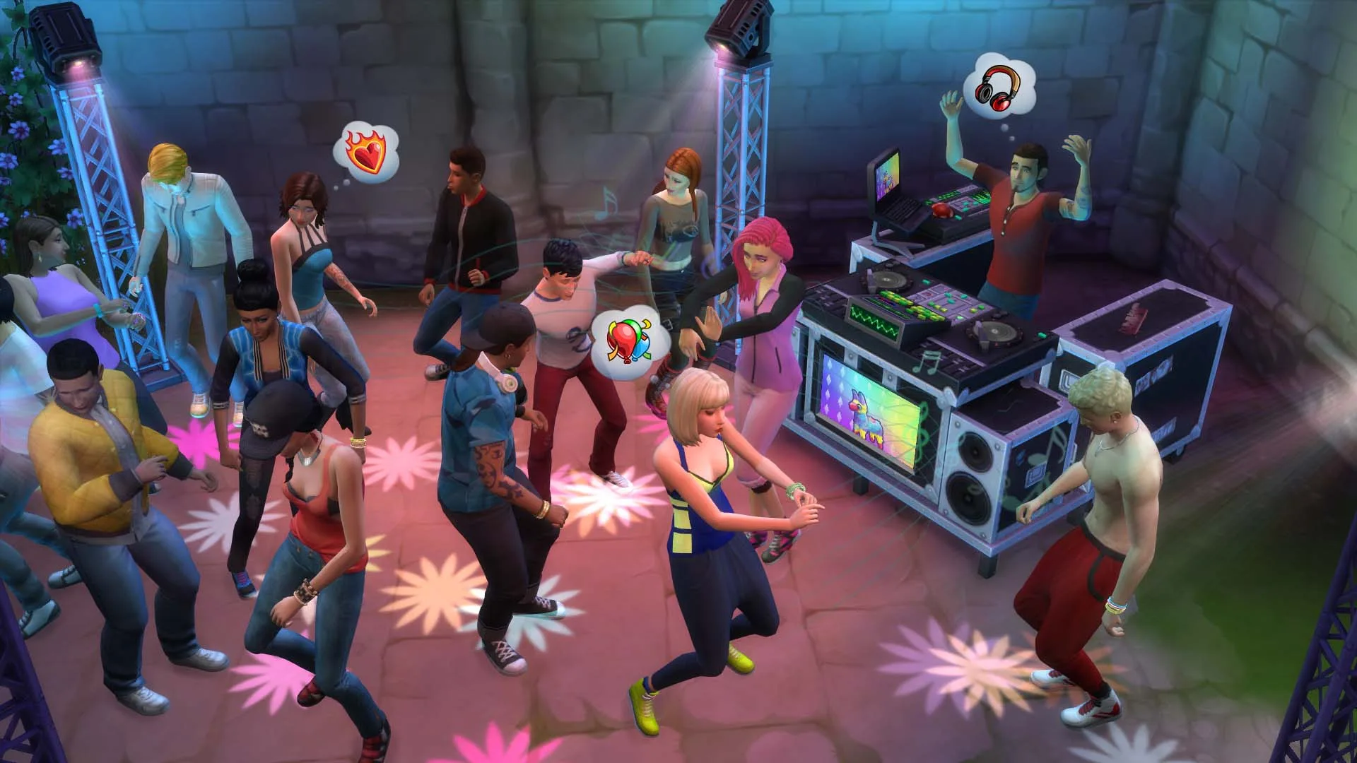 The Sims videojuego personajes de fiesta