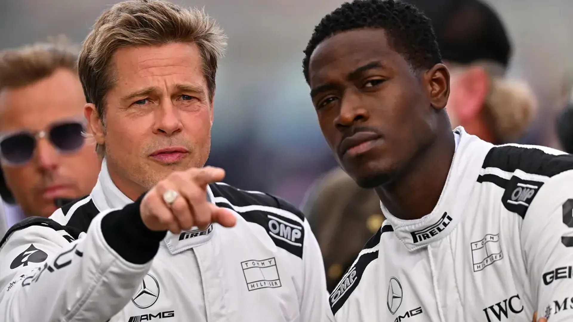 Brad Pitt filmando película sobre F1