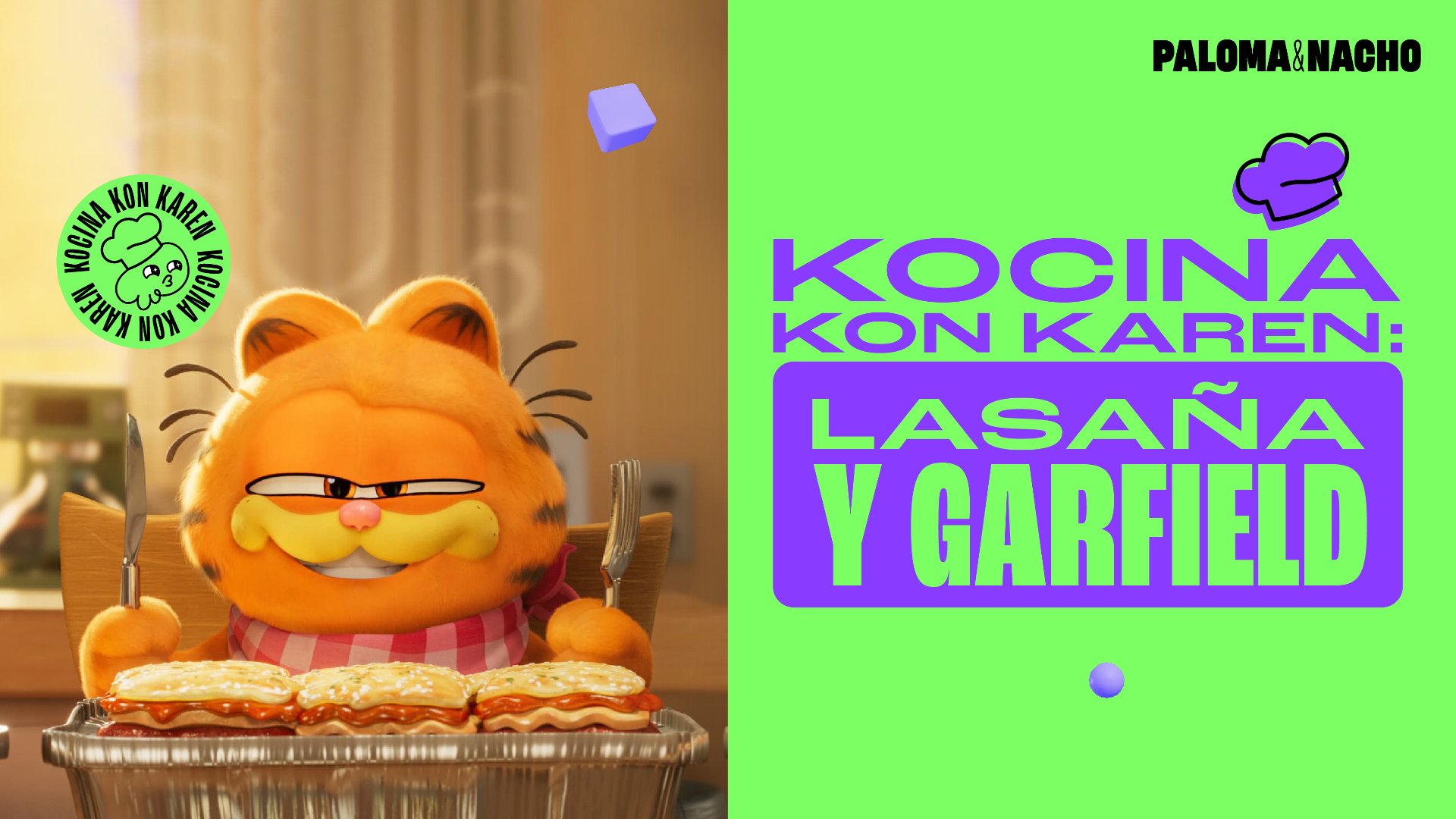 Cocina Lasaña con Garfield