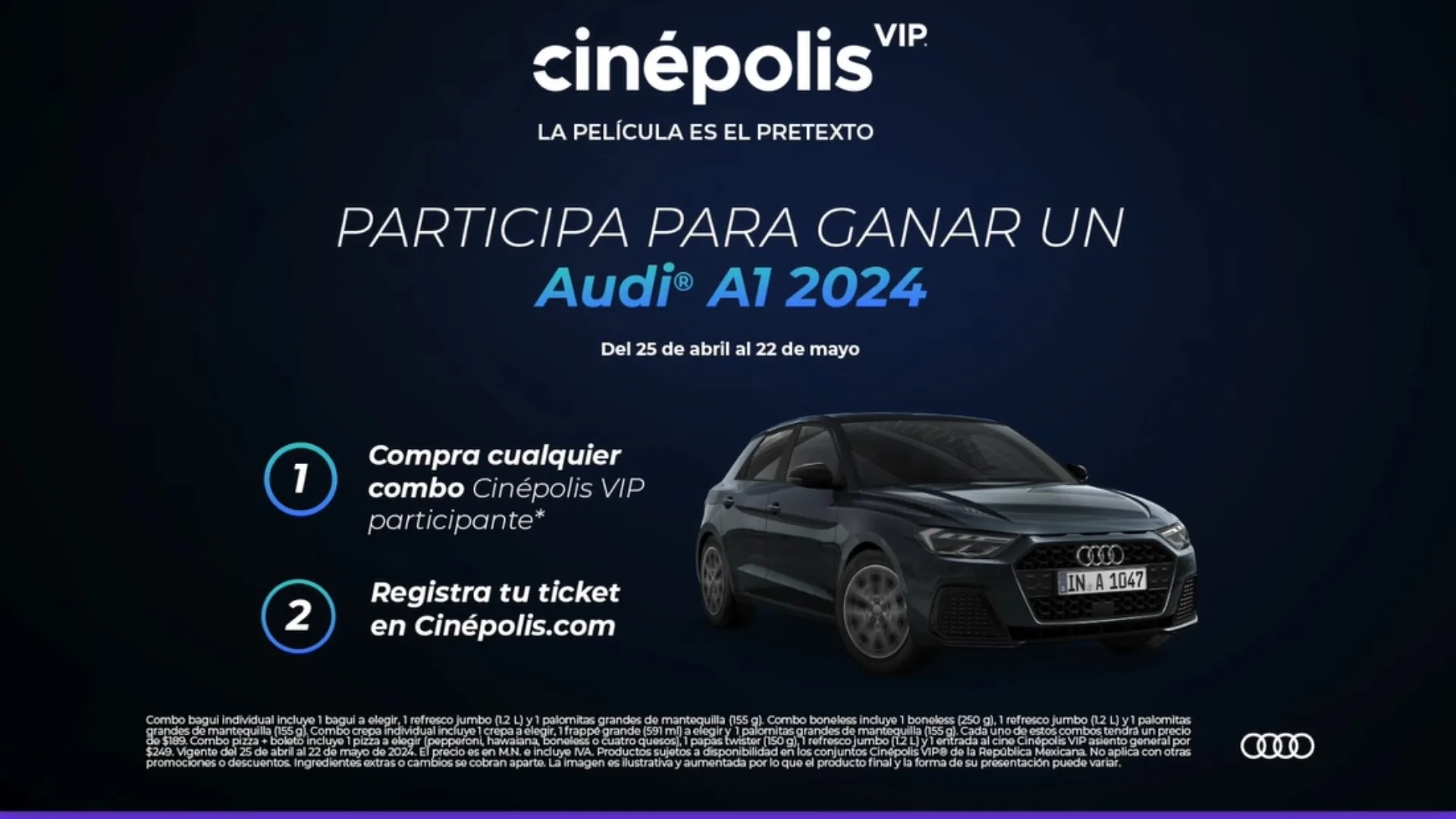 Gana un Audi 2024 con Cinépolis