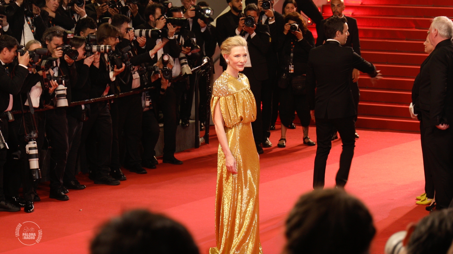Cate Blanchett vestido dorado