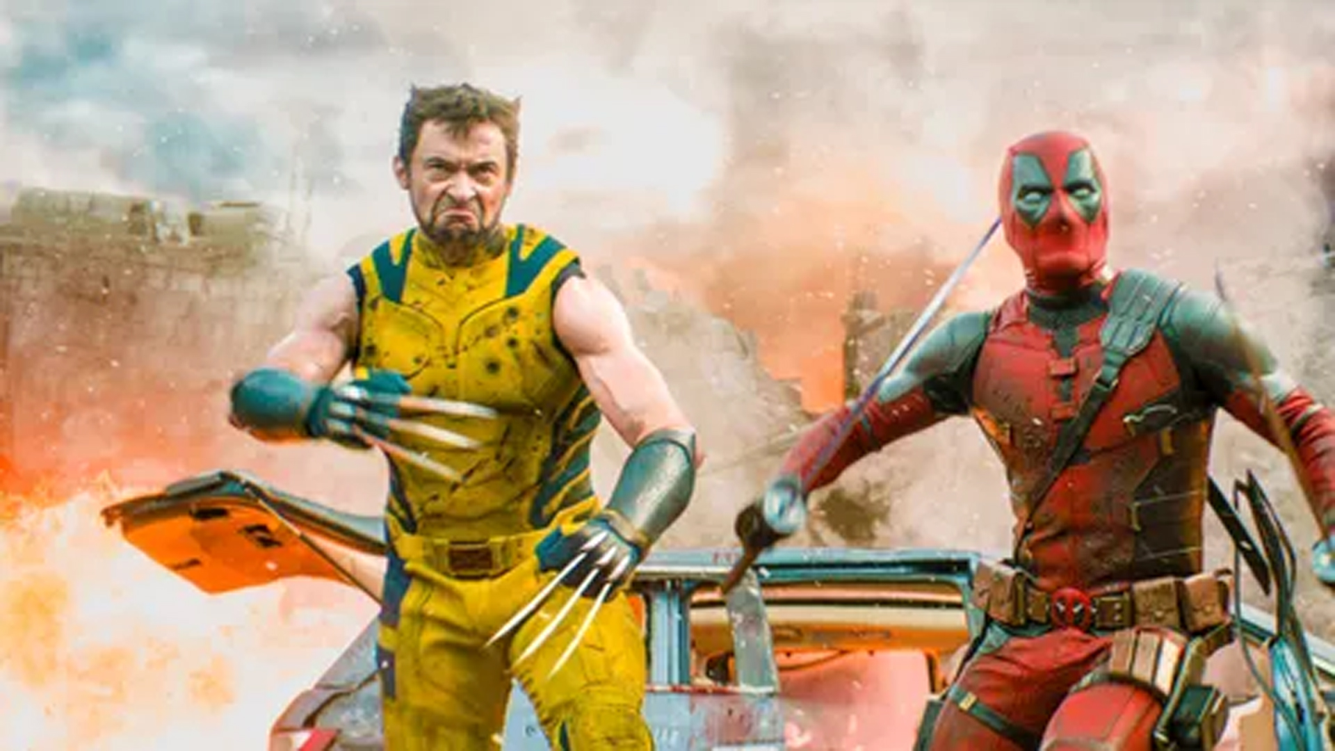 Hugh Jackman y Ryan Reynolds en Deadpool y Wolverine