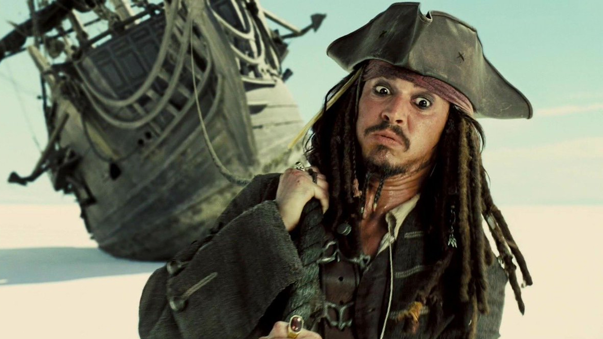 Jack Sparrow en Piratas del Caribe