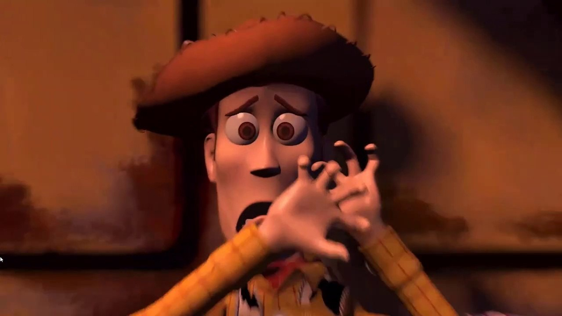 Pixar, Woody asustado